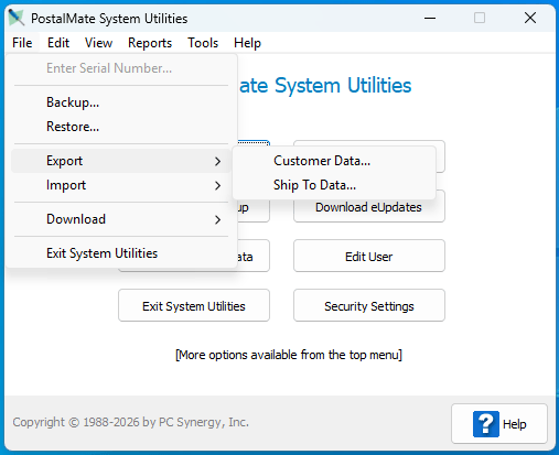 Exporting Customer Data from PostalMate
